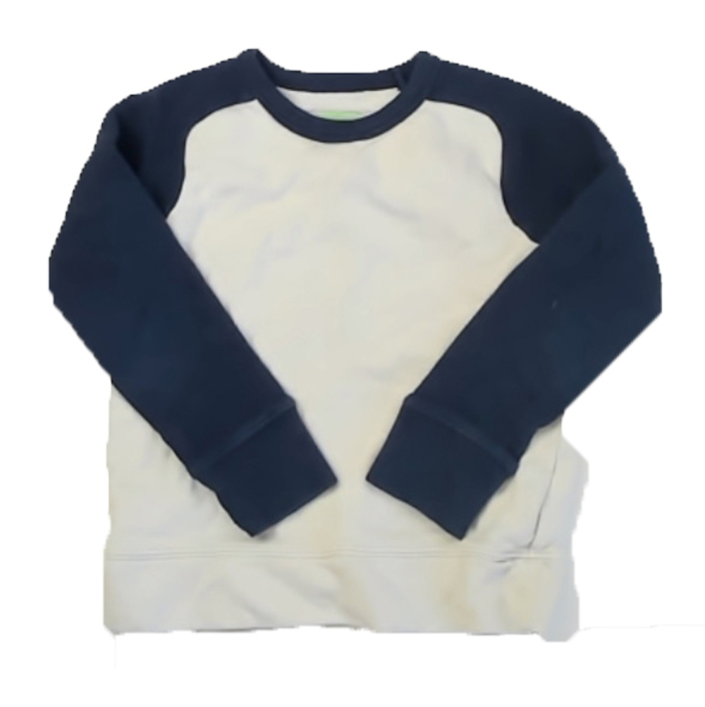 Crewcuts Boys Ivory | Navy Long Sleeve Shirt size: 6-7 Years
